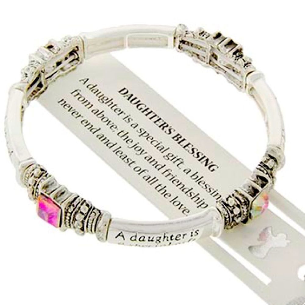 DAUGHTER BLESSING ENGRAVED  BRACELET